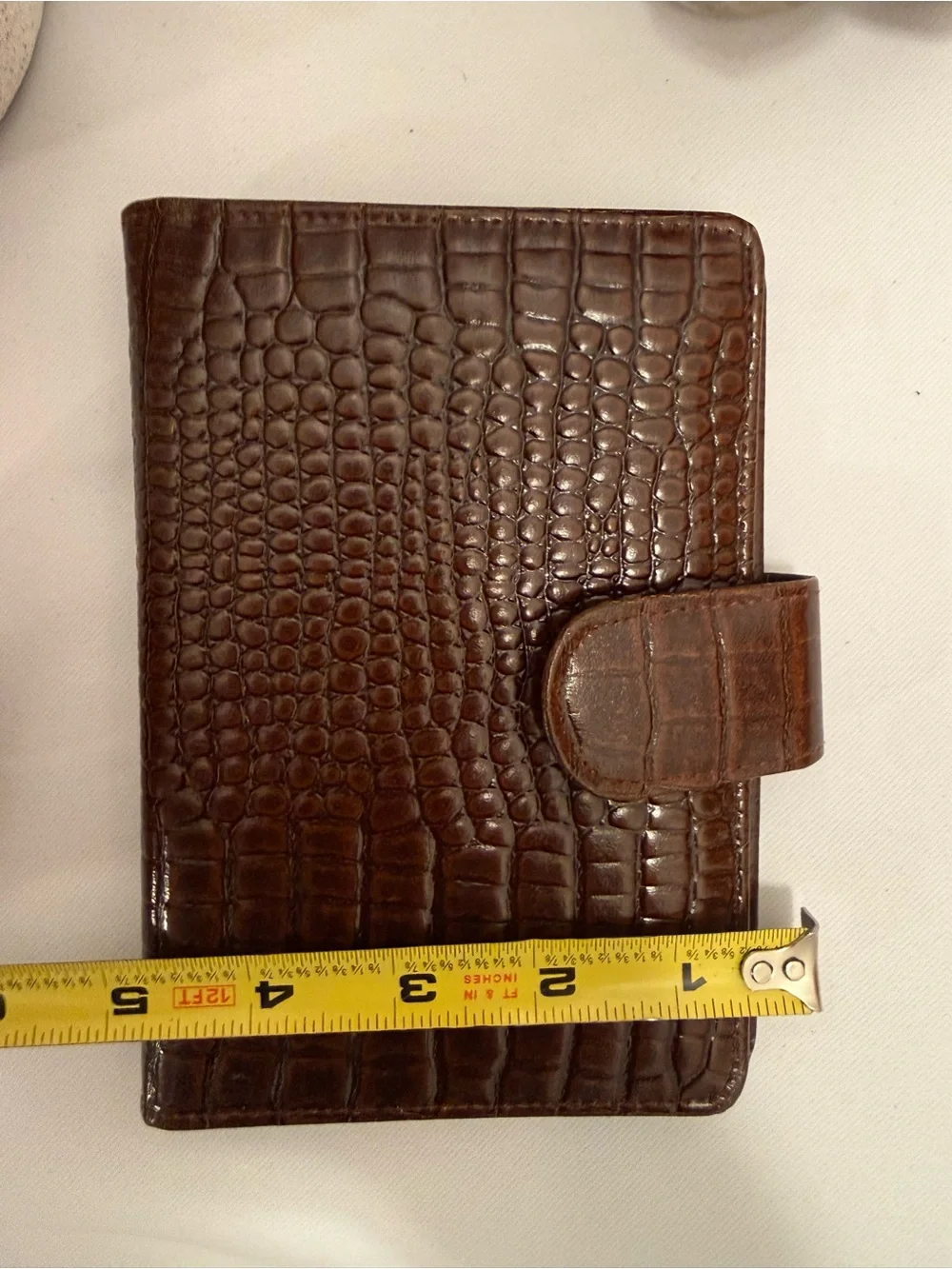 Buxton Vintage Brown Croc-Embossed Leather passport wallet travel Organizer